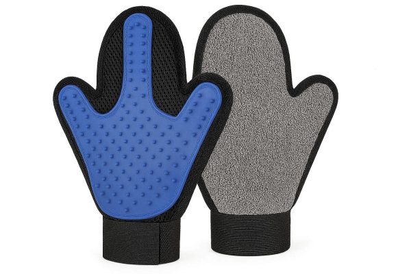 Double Sided Pet Hair Remover Glove for Furniture and Grooming Fabric Cleaner Mitt for Removing Cat and Dog Fur from Couches Car Seats Clothing