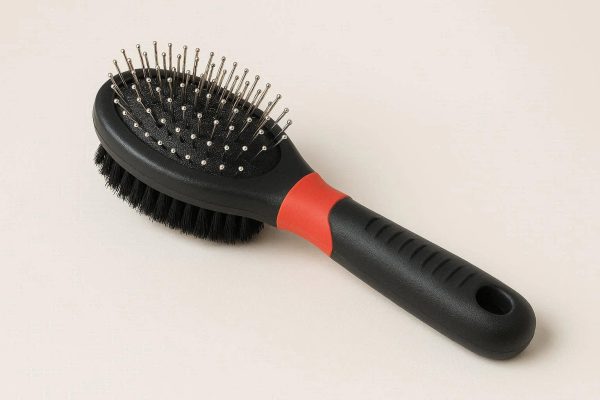 Double Sided Pet Grooming Brush with Pin and Bristle for Long and Short Haired Dogs Cats Removing Shedding Hair and Polishing Coat