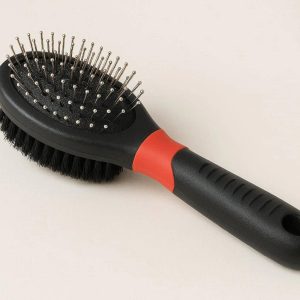 Double Sided Pet Grooming Brush with Pin and Bristle for Long and Short Haired Dogs Cats Removing Shedding Hair and Polishing Coat